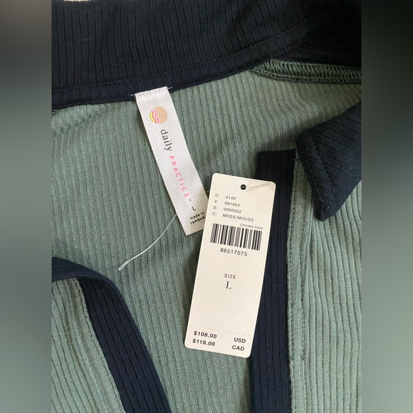 Daily Practice by Anthropologie Long-Sleeve Colorblock Polo midi dress  NWT - Picture 12 of 14